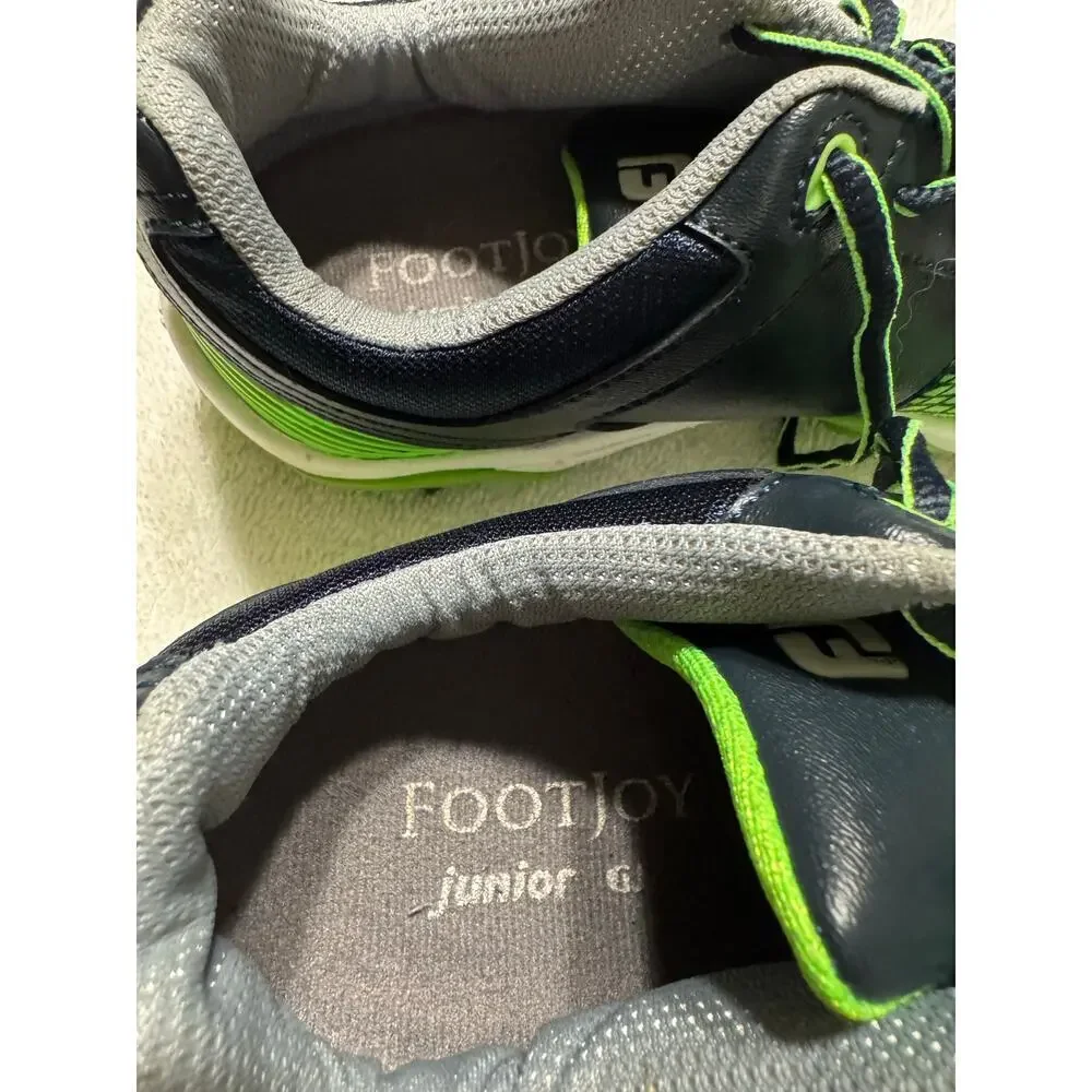 FootJoy Junior Golf Shoes Size 4 Black/Green